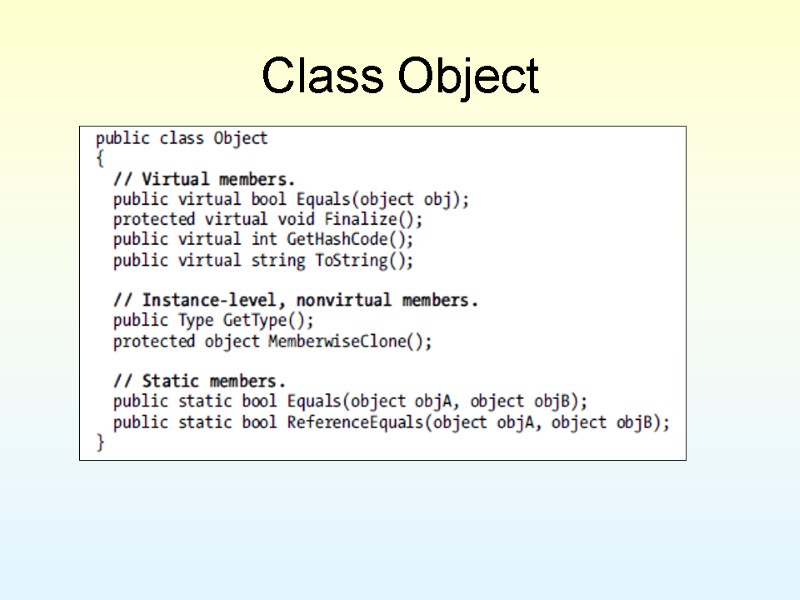 Class Object
